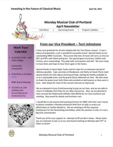 April 2022 Newsletter