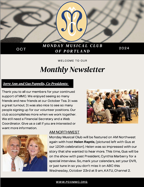 October 2024 MMC Newsletter